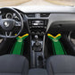 Comoros Car Mats - National Colors Green Yellow Black Crescent Moon and Stars Emblem