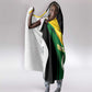 Comoros Hooded Blanket - National Colors Green Yellow Black Crescent Moon and Stars Emblem