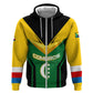 Comoros Hoodie - National Colors Green Yellow Black Crescent Moon and Stars Emblem