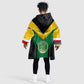 Comoros Kid Wearable Blanket Hoodie - National Colors Green Yellow Black Crescent Moon and Stars Emblem