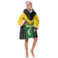 Comoros Kid Wearable Blanket Hoodie - National Colors Green Yellow Black Crescent Moon and Stars Emblem