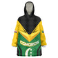 Comoros Kid Wearable Blanket Hoodie - National Colors Green Yellow Black Crescent Moon and Stars Emblem