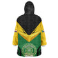 Comoros Kid Wearable Blanket Hoodie - National Colors Green Yellow Black Crescent Moon and Stars Emblem