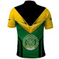 Comoros Polo Shirt - National Colors Green Yellow Black Crescent Moon and Stars Emblem