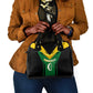 Comoros Shoulder Handbag - National Colors Green Yellow Black Crescent Moon and Stars Emblem