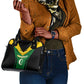 Comoros Shoulder Handbag - National Colors Green Yellow Black Crescent Moon and Stars Emblem