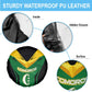 Comoros Spare Tire Cover - National Colors Green Yellow Black Crescent Moon and Stars Emblem