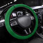 Comoros Steering Wheel Cover - National Colors Green Yellow Black Crescent Moon and Stars Emblem