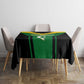 Comoros Tablecloth - National Colors Green Yellow Black Crescent Moon and Stars Emblem