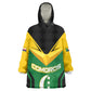 Comoros Wearable Blanket Hoodie - National Colors Green Yellow Black Crescent Moon and Stars Emblem