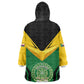 Comoros Wearable Blanket Hoodie - National Colors Green Yellow Black Crescent Moon and Stars Emblem