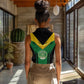 Comoros Women Sleeveless Polo Shirt - National Colors Green Yellow Black Crescent Moon and Stars Emblem