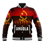 Angola Baseball Jacket Red Black Yellow Grunge - African Pride