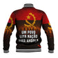 Angola Baseball Jacket Red Black Yellow Grunge - African Pride