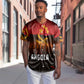 Angola Baseball Jersey Red Black Yellow Grunge - African Pride