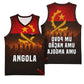 Angola Basketball Jersey Red Black Yellow Grunge - African Pride