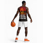 Angola Basketball Jersey Red Black Yellow Grunge - African Pride