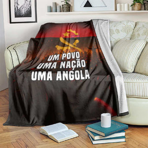 Angola Blanket Red Black Yellow Grunge - African Pride