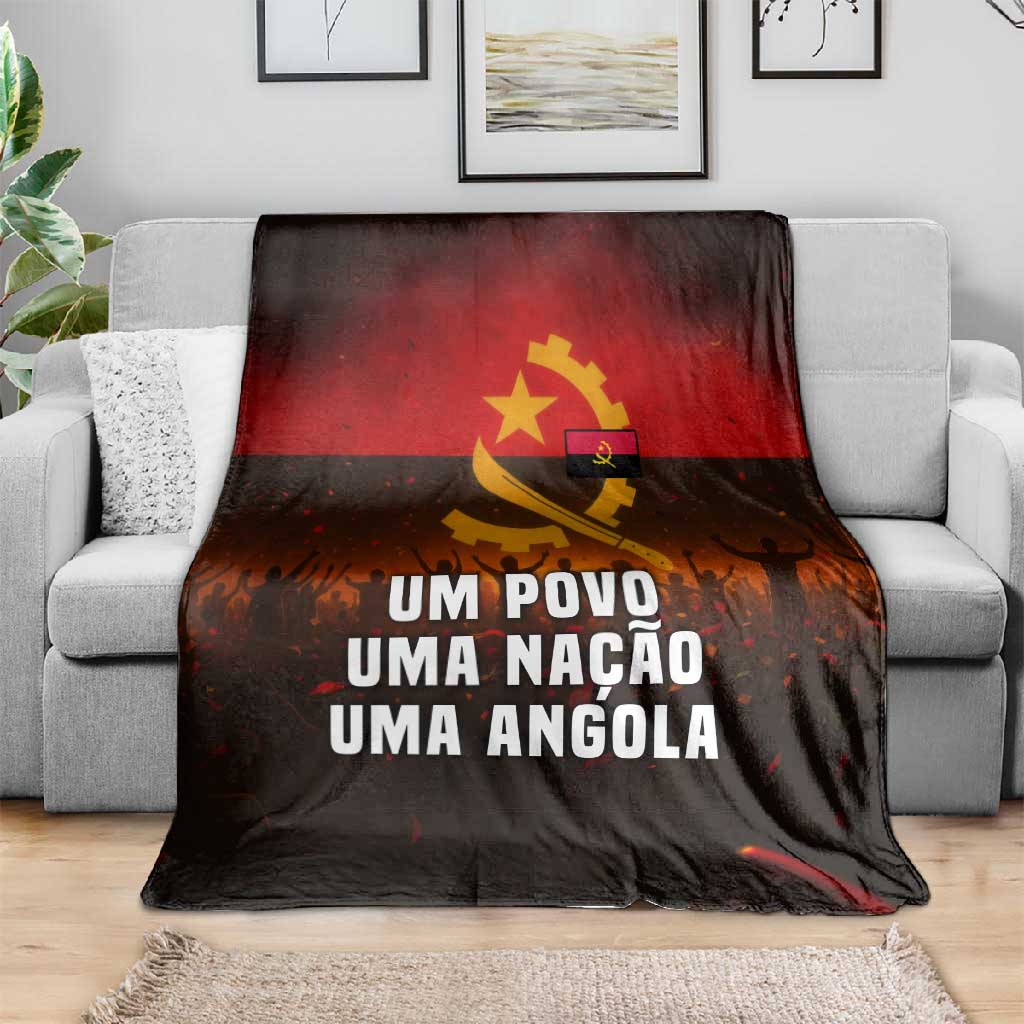 Angola Blanket Red Black Yellow Grunge - African Pride