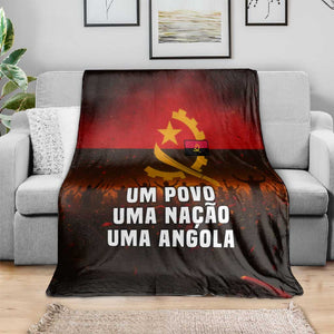 Angola Blanket Red Black Yellow Grunge - African Pride