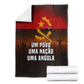Angola Blanket Red Black Yellow Grunge - African Pride