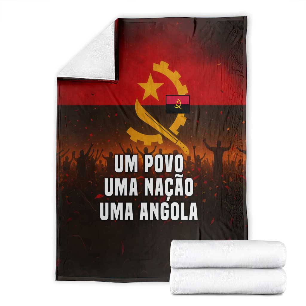 Angola Blanket Red Black Yellow Grunge - African Pride