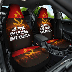 Angola Car Seat Cover Red Black Yellow Grunge - African Pride