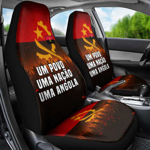 Angola Car Seat Cover Red Black Yellow Grunge - African Pride