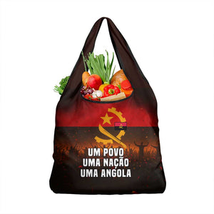 Angola Grocery Bag Red Black Yellow Grunge - African Pride