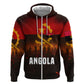 Angola Hoodie Red Black Yellow Grunge - African Pride