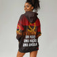 Angola Hoodie Dress Red Black Yellow Grunge - African Pride