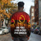 Angola Long Sleeve Shirt Red Black Yellow Grunge - African Pride