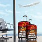 Angola Luggage Cover Red Black Yellow Grunge - African Pride