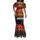 Angola Mermaid Dress Red Black Yellow Grunge - African Pride