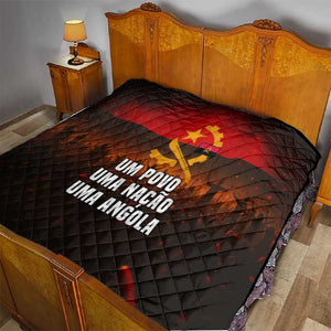 Angola Quilt Red Black Yellow Grunge - African Pride