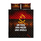 Angola Quilt Bed Set Red Black Yellow Grunge - African Pride