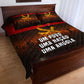 Angola Quilt Bed Set Red Black Yellow Grunge - African Pride