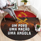 Angola Round Carpet Red Black Yellow Grunge - African Pride
