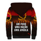 Angola Sherpa Hoodie Red Black Yellow Grunge - African Pride