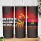 Angola Skinny Tumbler Red Black Yellow Grunge - African Pride