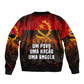 Angola Sleeve Zip Bomber Jacket Red Black Yellow Grunge - African Pride