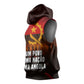 Angola Sleeveless Hoodie Red Black Yellow Grunge - African Pride