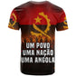 Angola T shirt Red Black Yellow Grunge - African Pride