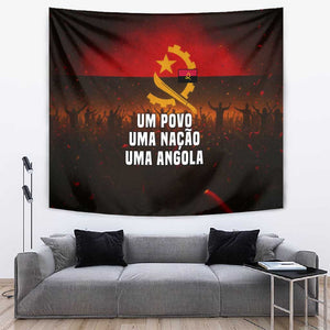 Angola Tapestry Red Black Yellow Grunge - African Pride