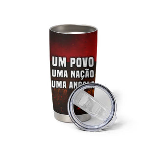 Angola Tumbler Cup Red Black Yellow Grunge - African Pride