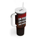 Angola Tumbler With Handle Red Black Yellow Grunge - African Pride
