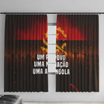 Angola Window Curtain Red Black Yellow Grunge - African Pride