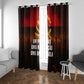 Angola Window Curtain Red Black Yellow Grunge - African Pride