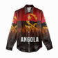 Angola Women Casual Shirt Red Black Yellow Grunge - African Pride