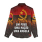 Angola Women Casual Shirt Red Black Yellow Grunge - African Pride